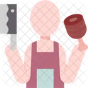 Butcher Meat Cutting Icon