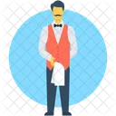 Butler Waiter Waiting Icon