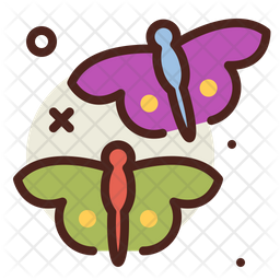 Butterflies Icon - Download in Colored Outline Style Butterflies Icon - Download in Colored Outline Style