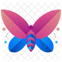 Butterfly Logogram Shape Icon