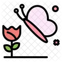 Butterfly And Flower  Icon