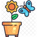Butterfly And Flower  Icon