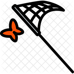 butterfly catcher thin line icon. catcher, fishnet icon.