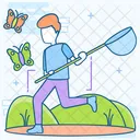 Butterfly Catcher Catching Activity Catching Net Icon