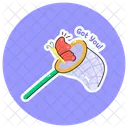 Butterfly Net Catching Icon