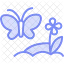 Butterfly in garden  Icon