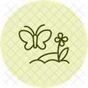 Butterfly in garden  Icon