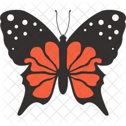 Butterfly is orange  Icon