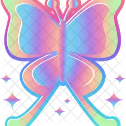 Butterfly Metal Hologram  Icon