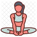 Butterfly pose  Icon