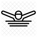 Butterfly Stroke Swimmer  Icon