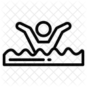 Butterfly stroke swimmer  Icon