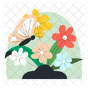 Butterflys And Plant Butterfly Flower Icon