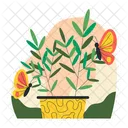 Butterflys And Plant Butterfly Flower Icon