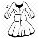 Buttoned Dress Clothing Icon