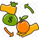 Buy and sell orange  Icon