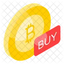 Buy Bitcoin Cryptocurrency Icono