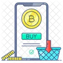 Buy Bitcoin Bitcoin Shopping Cryptocurrency Shopping Icon