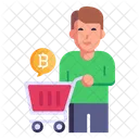 Ecommerce Crypto Shopping Buy Bitcoin Icon