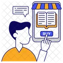 Buy Book Online Mobile Book Shop Mobile Bookstore Icon