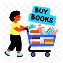 Buy Books Bibliophile Shopping Icon