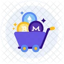 Buy Cryptocurrencies Currency Cart Currency Shopping Icon