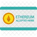 Buy Ethereum Sign Cryptocurrency Ethereum Accepted Here アイコン