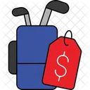 Buy golf stick and bag  Icon