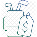 Buy golf stick and bag  Icon