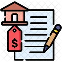 Buy Home Rent Contract Icon