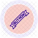 Buy Now Label Line Icon Icon