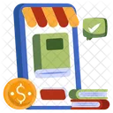 Buy Online Book Mobile Book Store Mobile Book Shop Icon