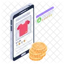 Digital Shopping Online Clothes Buy Online Shirt Icon