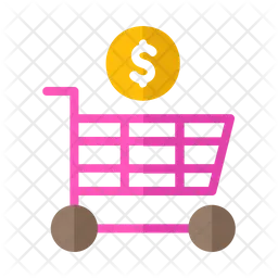 Buying basket dollar  Icon