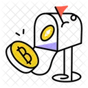 Buzon Bitcoin Dinero Postal Servicio Postal Icono