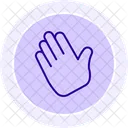 Bye Hand Color Circle Icon Icon