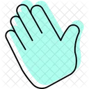 Bye Hand Color Shadow Thinline Icon Icon