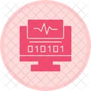 Byte Pulse Digital Heartbeat Binary Throb Icon
