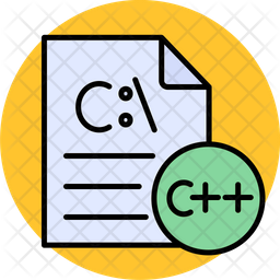 C++ document Icon - Download in Colored Outline Style