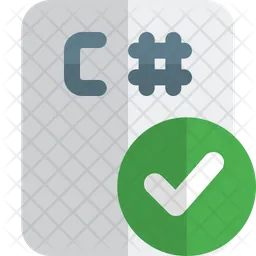 C Sharp File Check Icon - Download in Flat Style