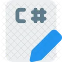 C Sharp File Pencil  Icon