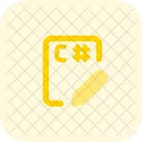 C Sharp File Pencil  Icon