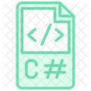 C Sharp Language Duotone Line Icon Icon