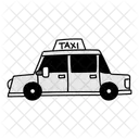 Half Tone Taxi Illustration Cab Taxicab 아이콘
