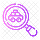 Cab Magnification Transportation Icon