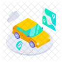 Cab Location Navigation Tracking Icon