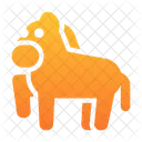Caballo Benigno Herbivoro Icono