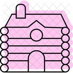 Cabaña de madera  Icono