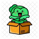 Cabbage Inside Box Cute Cabbage Cute Icon