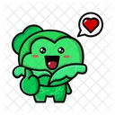 Cabbage With Love Heart Cute Cabbage Cute Icon
